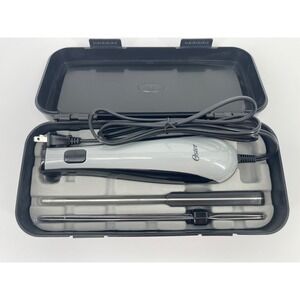 Oster Electric Knife OS Gray Excellent FPSTEK2020 100W Set with Case and Fork